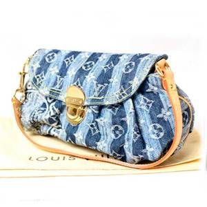 Louis Vuitton Mini Pleaty Raye Handbag Monogram Denim